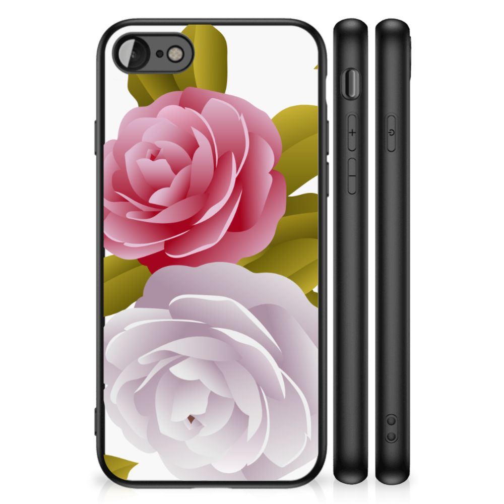 iPhone SE 2022 | SE 2020 | 7/8 Bloemen Hoesje Roses met prachtige rozenprint en schokabsorberend ontwerp.