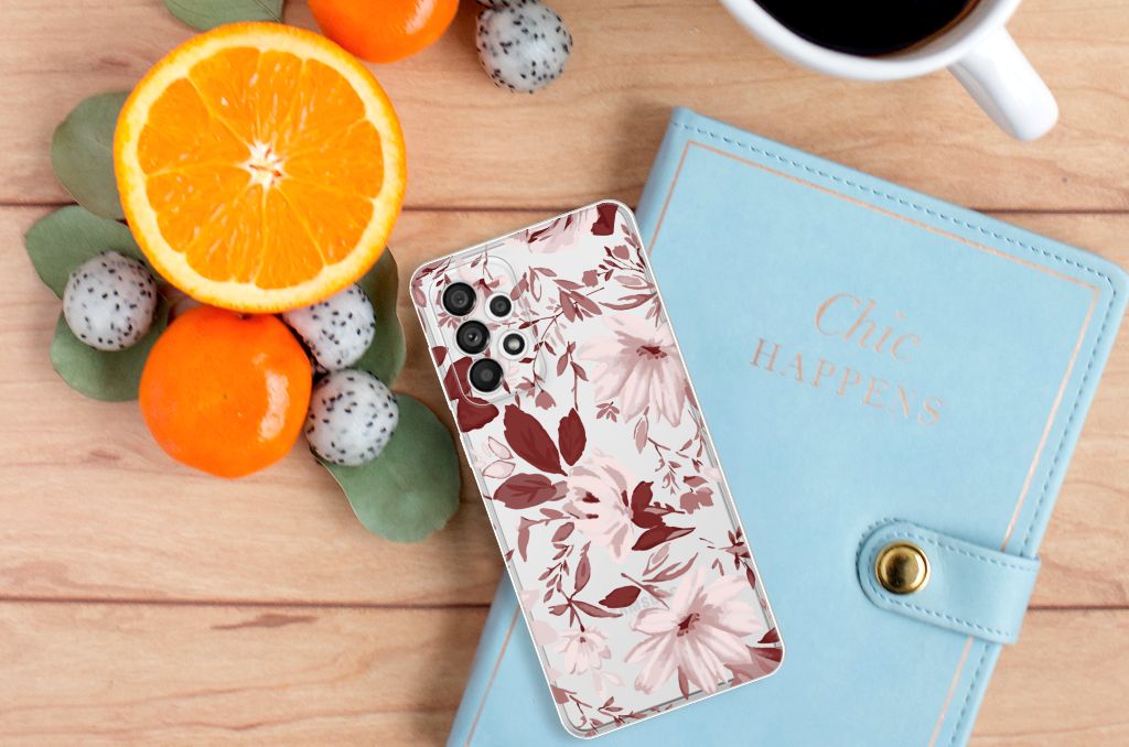 Hoesje maken Samsung Galaxy A73 5G Watercolor Flowers B2C Telecom