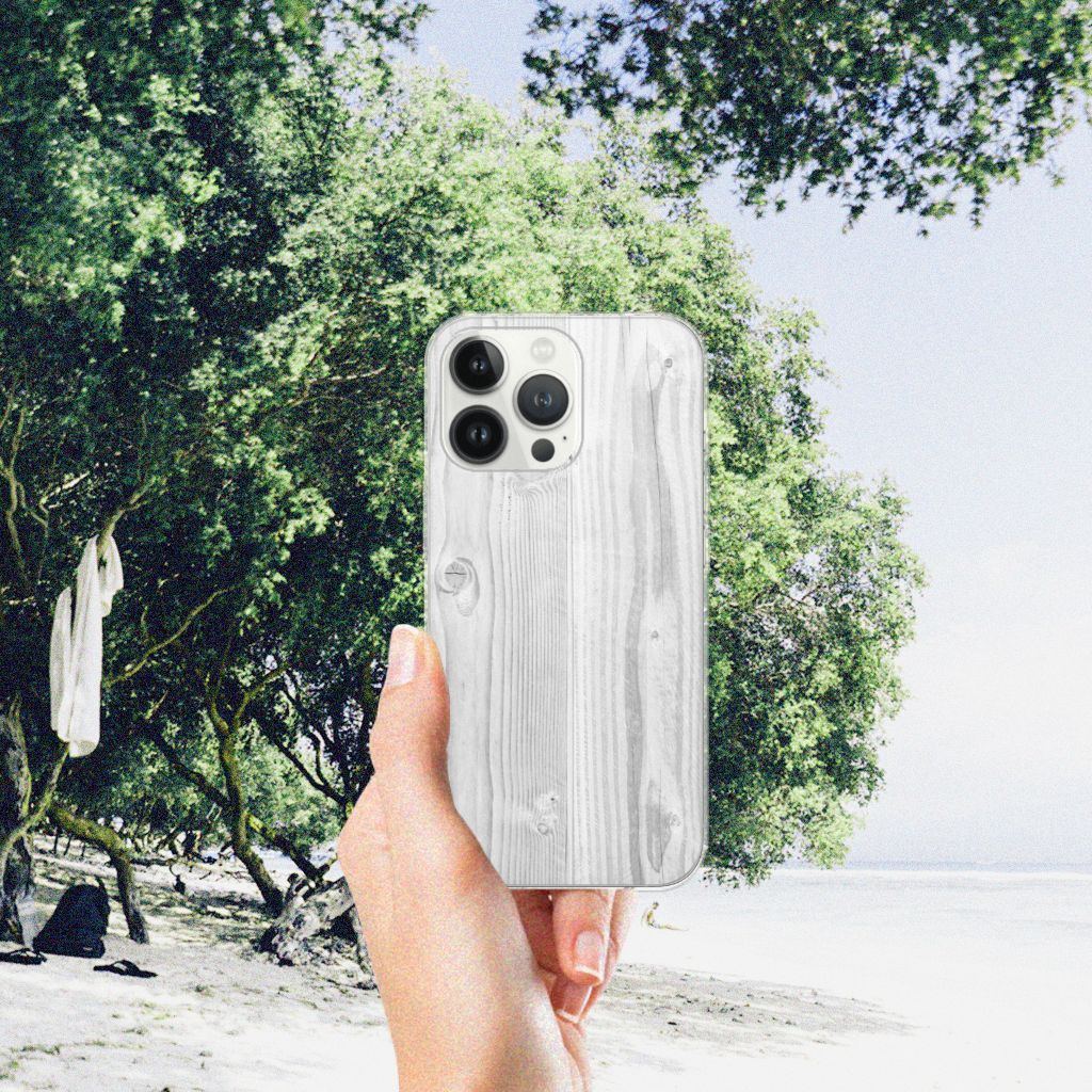 iPhone 13 Pro Max Bumper Hoesje White Wood B2C Telecom