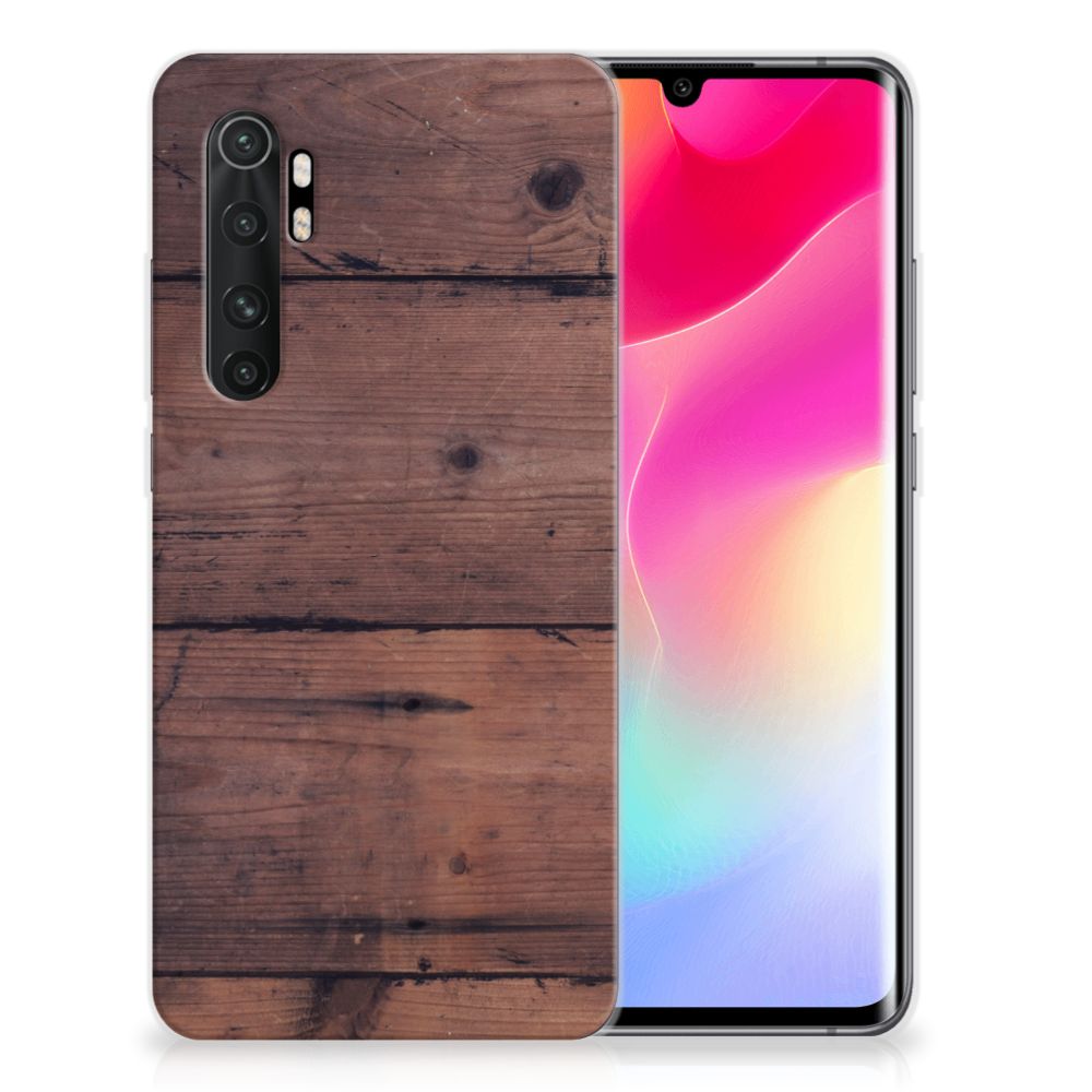 Xiaomi Mi Note 10 Lite Bumper Hoesje Old Wood