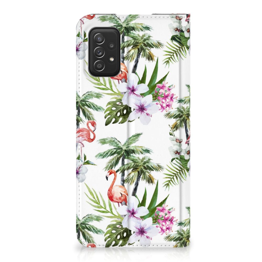 Samsung Galaxy A03s Hoesje maken Flamingo Palms - B2C Telecom
