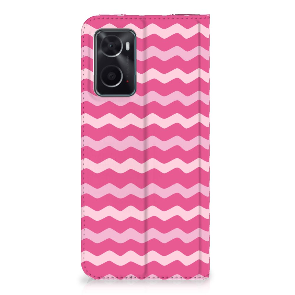 OPPO A96 | A76 Hoesje met Magneet Waves Pink - B2C Telecom