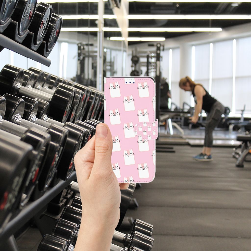 Samsung Galaxy S10 Telefoonhoesje met Pasjes Sleeping Cats