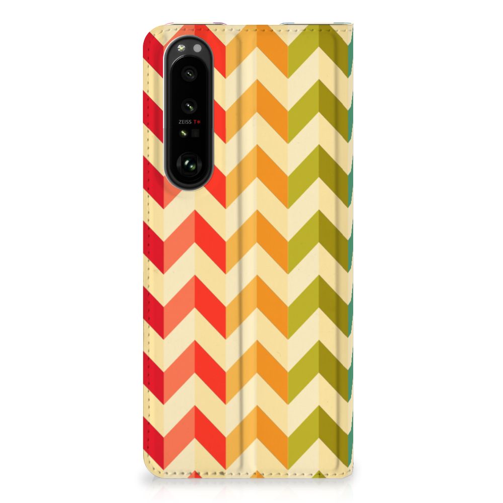 Sony Xperia 1 III Hoesje met Magneet Zigzag Multi Color - B2C Telecom
