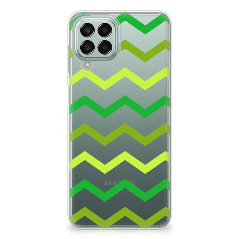 Samsung Galaxy M33 TPU bumper Zigzag Groen