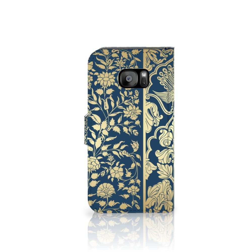 Samsung Galaxy S7 Edge Hoesje Beige Flowers