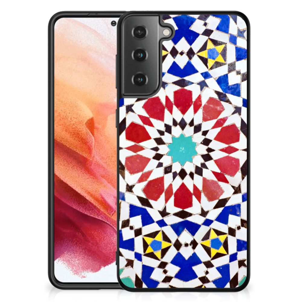 Samsung Galaxy S21 Marmeren Print Telefoonhoesje Mozaïek
