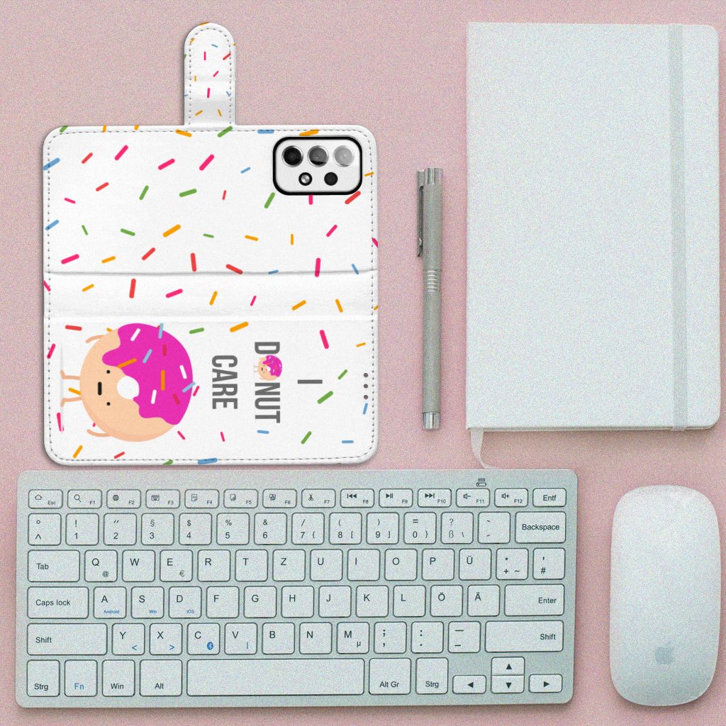 Samsung Galaxy A73 5G Book Cover Donut Roze