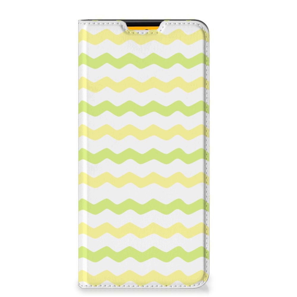 Samsung Galaxy M52 Hoesje met Magneet Waves Yellow - B2C Telecom