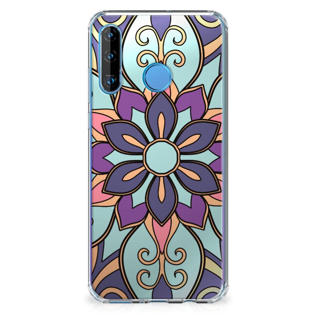 Huawei P30 Lite Case Purple Flower