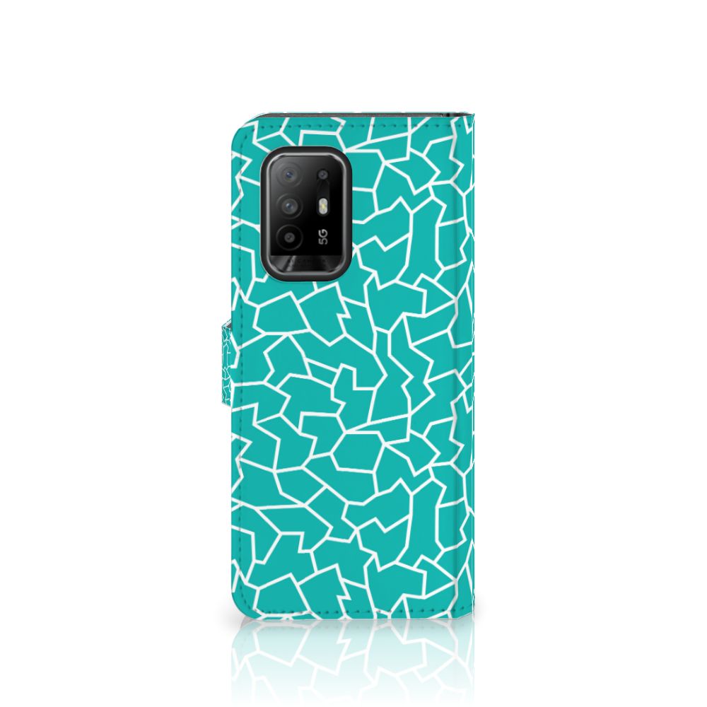 OPPO Reno5 Z | A94 5G Hoesje Cracks Blue