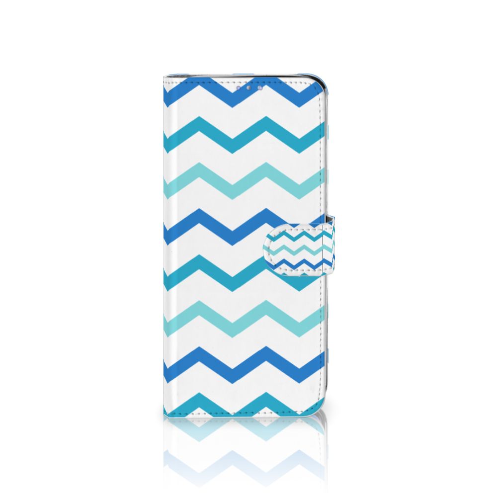 Samsung Galaxy S20 Ultra Telefoon Hoesje Zigzag Blauw