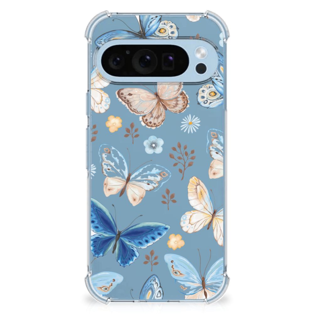 Case Anti-shock voor Google Pixel 9 | 9 Pro Vlinder