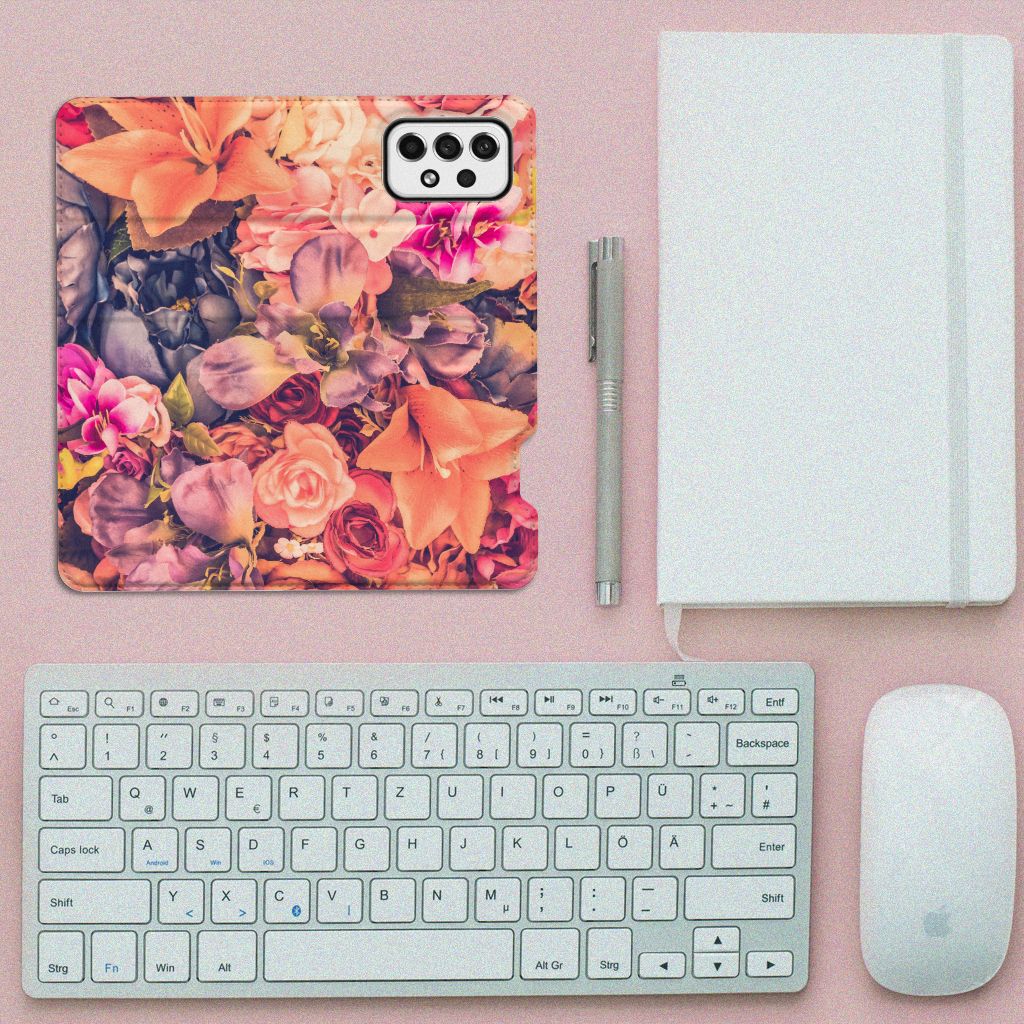 Samsung Galaxy A73 Smart Cover Bosje Bloemen - B2C Telecom