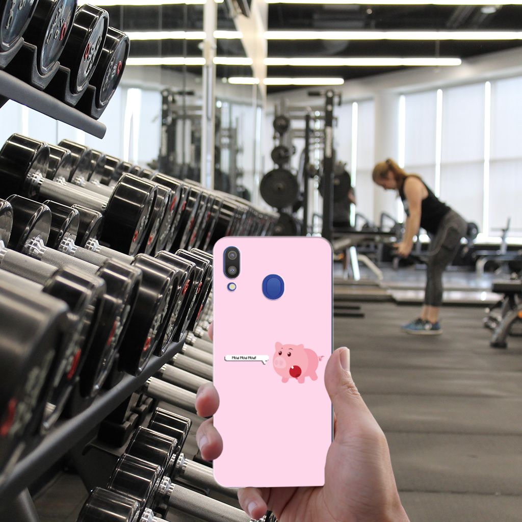 Samsung Galaxy M20 (Power) Telefoonhoesje met Naam Pig Mud