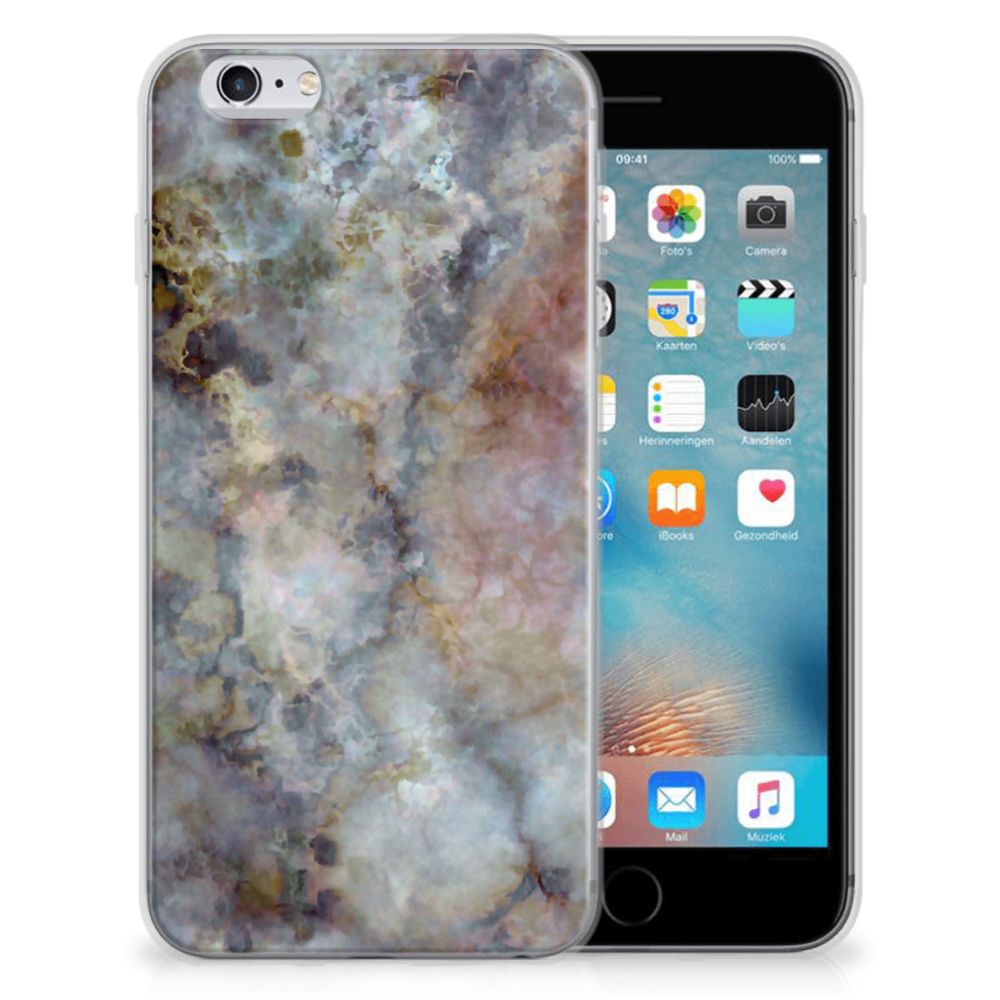 Apple iPhone 6 | 6s TPU Siliconen Hoesje Marmer Grijs