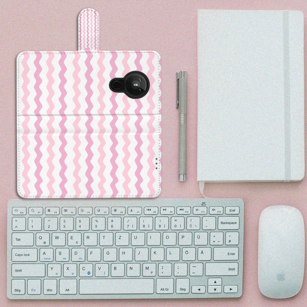 Nokia 5.3 Telefoon Hoesje Waves Roze