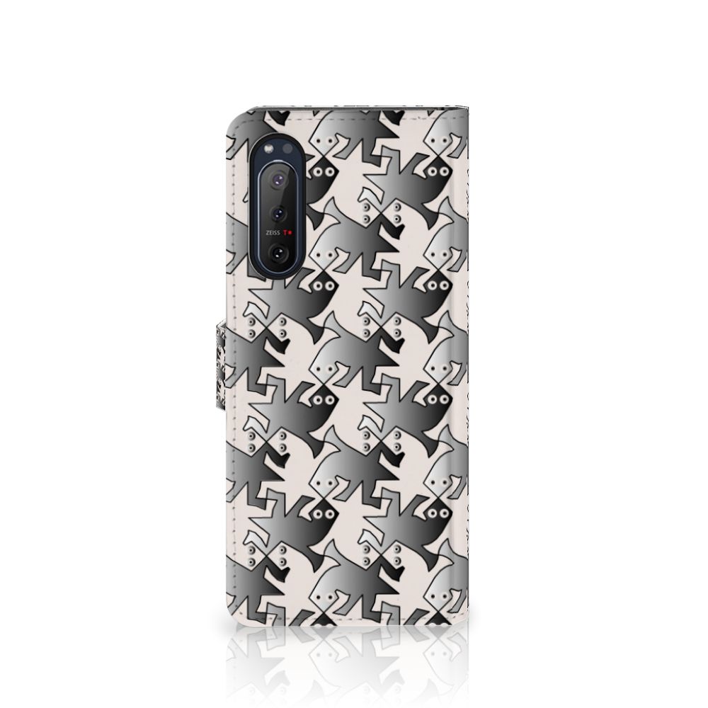 Sony Xperia 5II Telefoonhoesje met Pasjes Salamander Grey