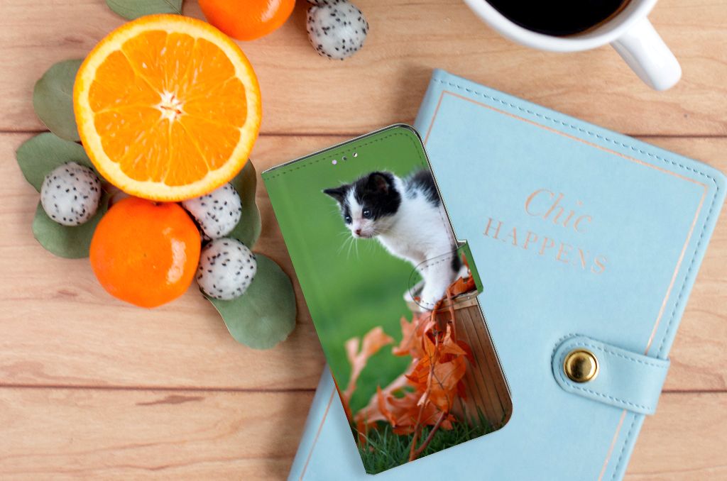 Samsung Galaxy A32 4G Telefoonhoesje met Pasjes Kitten