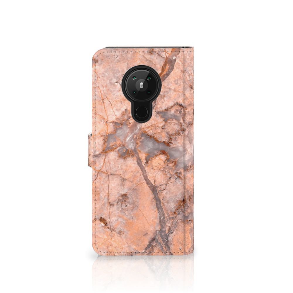Nokia 5.3 Bookcase Marmer Oranje
