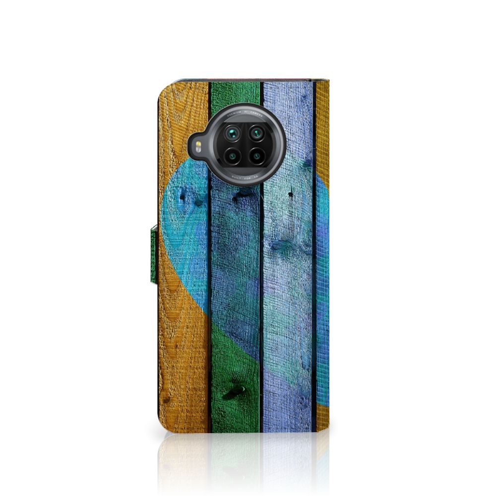 Xiaomi Mi 10T Lite Book Style Case Wood Heart - Cadeau voor je Vriend