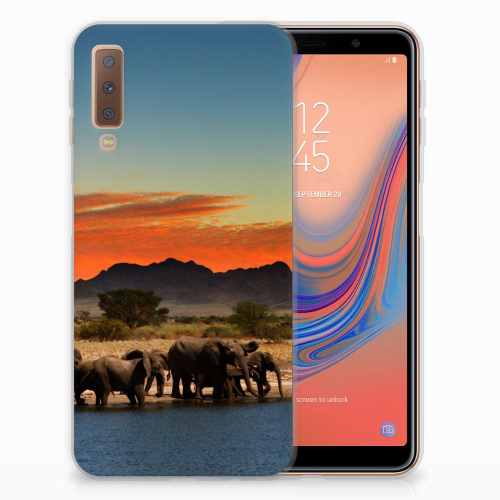 Samsung Galaxy A7 (2018) TPU Hoesje Olifanten