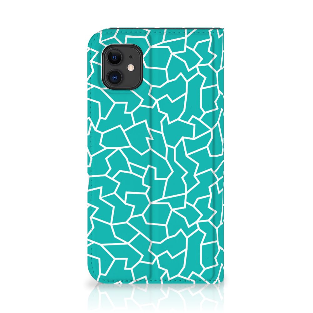 Apple iPhone 11 Bookcase Cracks Blue