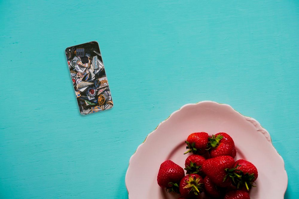 Huawei P10 Lite Siliconen Hoesje met foto Badges