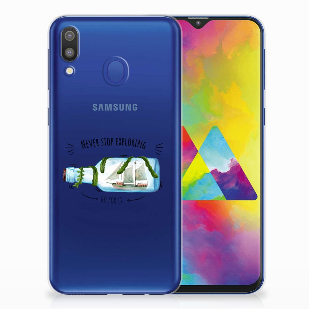 Samsung Galaxy M20 (Power) Telefoonhoesje met Naam Boho Bottle