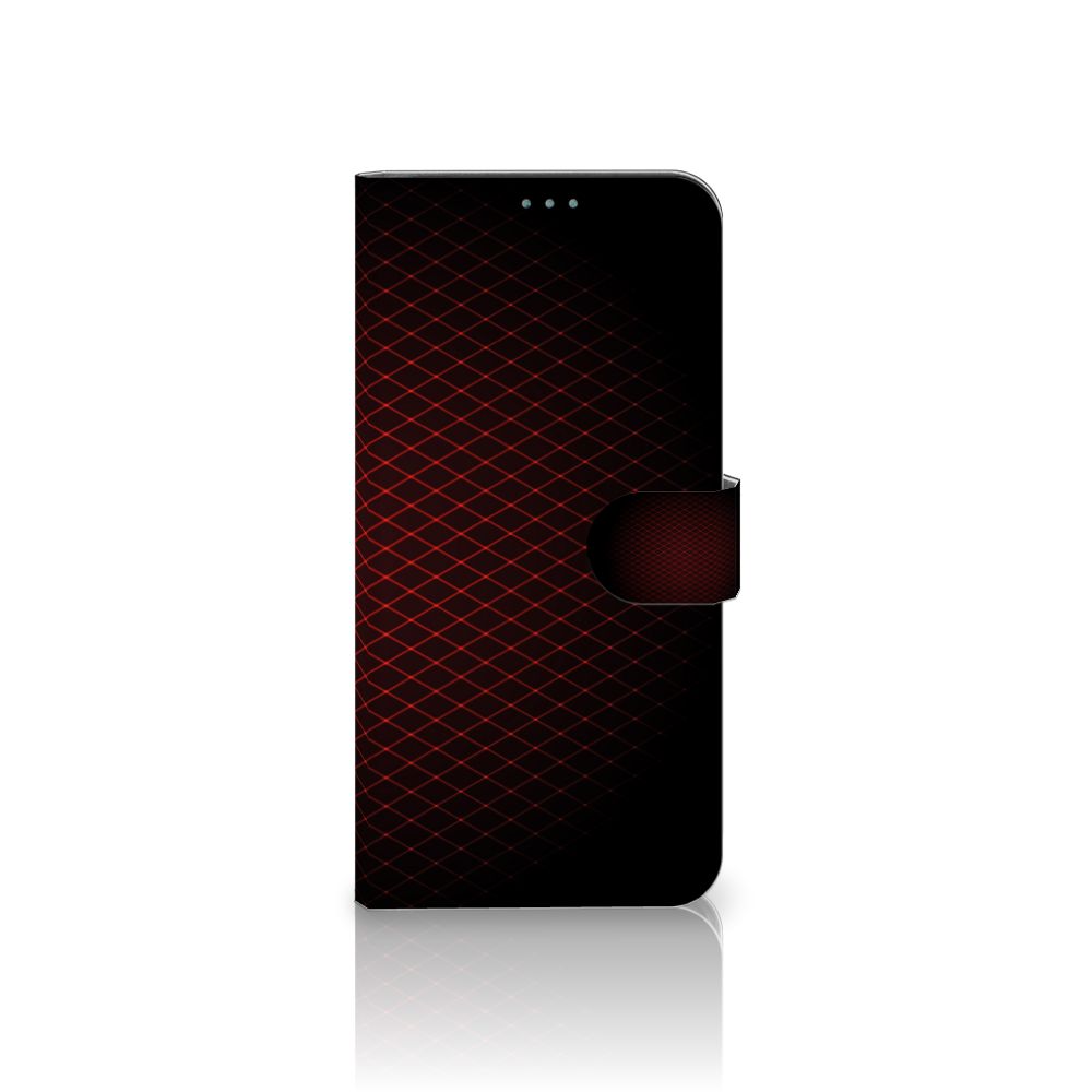 Nokia X10 | Nokia X20 Telefoon Hoesje Geruit Rood met minimalistisch design en ruimte voor 3 pasjes