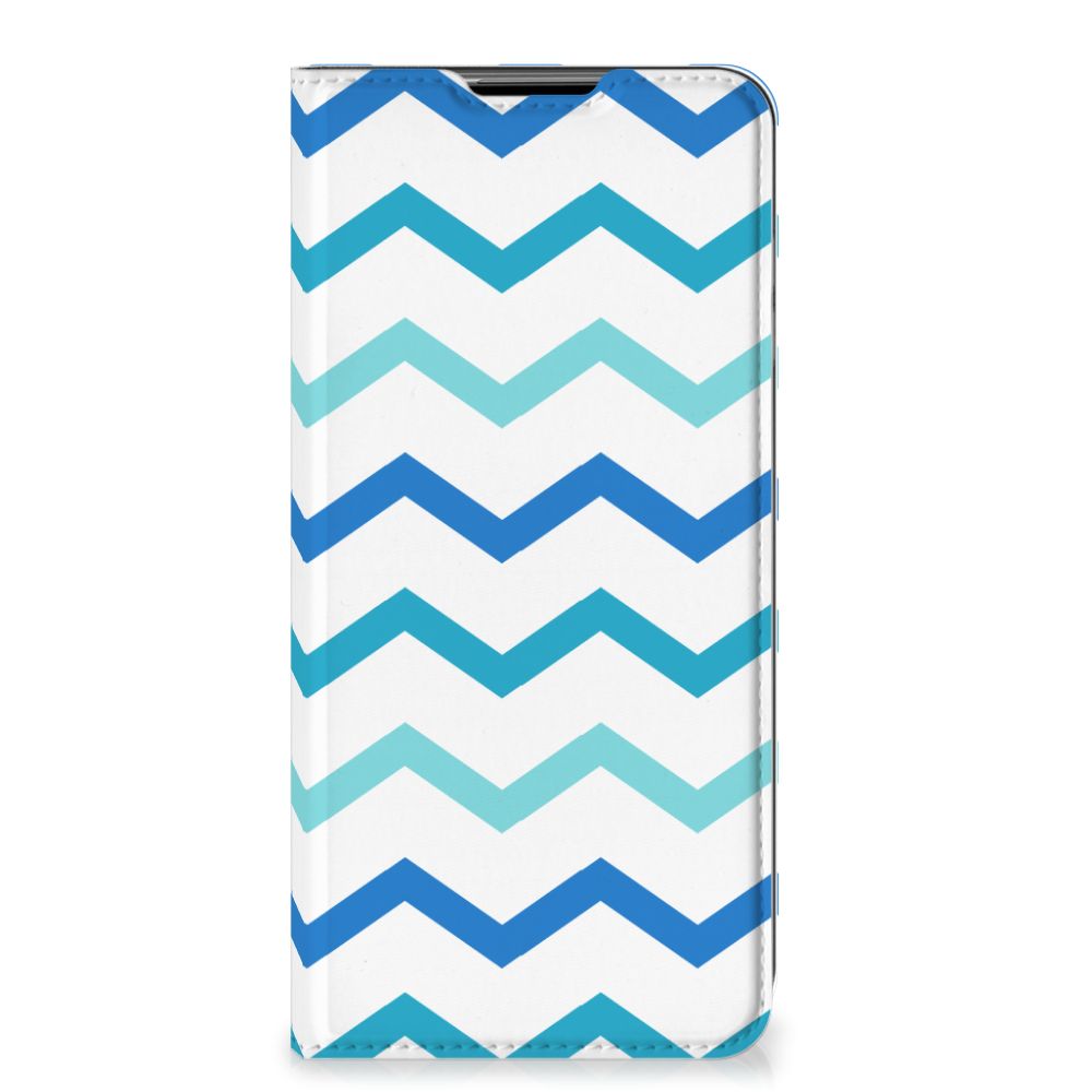 Samsung Galaxy A32 5G Hoesje met Magneet Zigzag Blauw - B2C Telecom