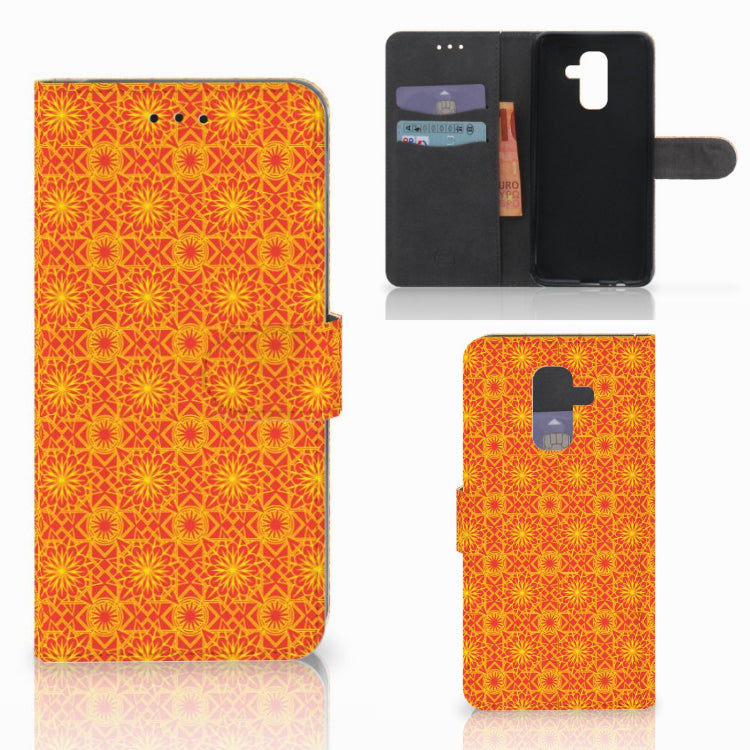 Samsung Galaxy A6 Plus 2018 Telefoon Hoesje Batik Oranje