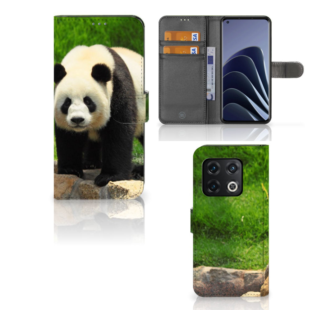 OnePlus 10 Pro Telefoonhoesje met Pasjes Panda