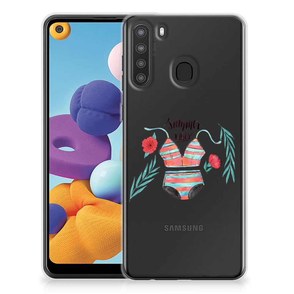 Samsung Galaxy A21 Telefoonhoesje met Naam Boho Summer B2C Telecom