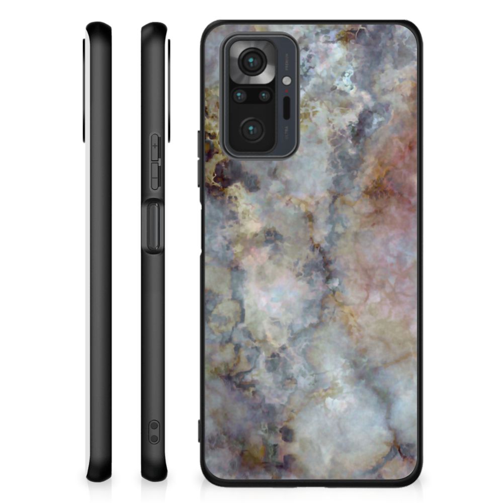 Xiaomi Redmi Note 10 Pro Marmeren Print Telefoonhoesje Marmer Grijs B2C Telecom