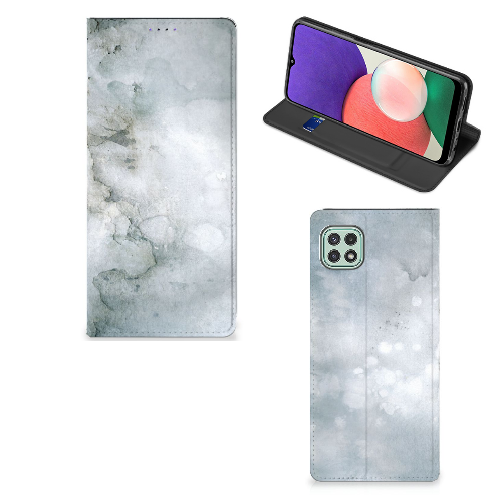 Bookcase Samsung Galaxy A22 5G Painting Grey - B2C Telecom