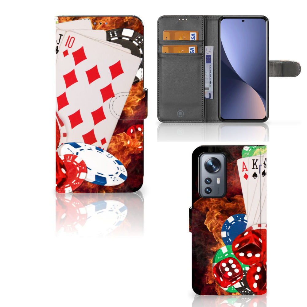 Xiaomi 12 Pro Wallet Case met Pasjes Casino