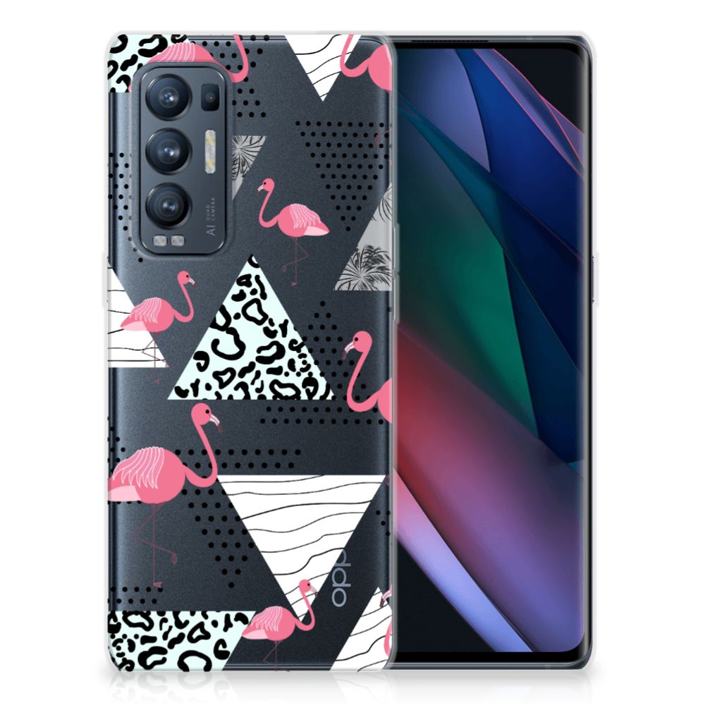 OPPO Find X3 Neo TPU Hoesje Flamingo Triangle B2C Telecom