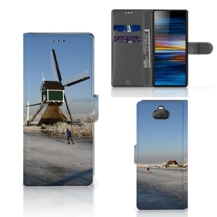 Sony Xperia 10 Flip Cover Schaatsers