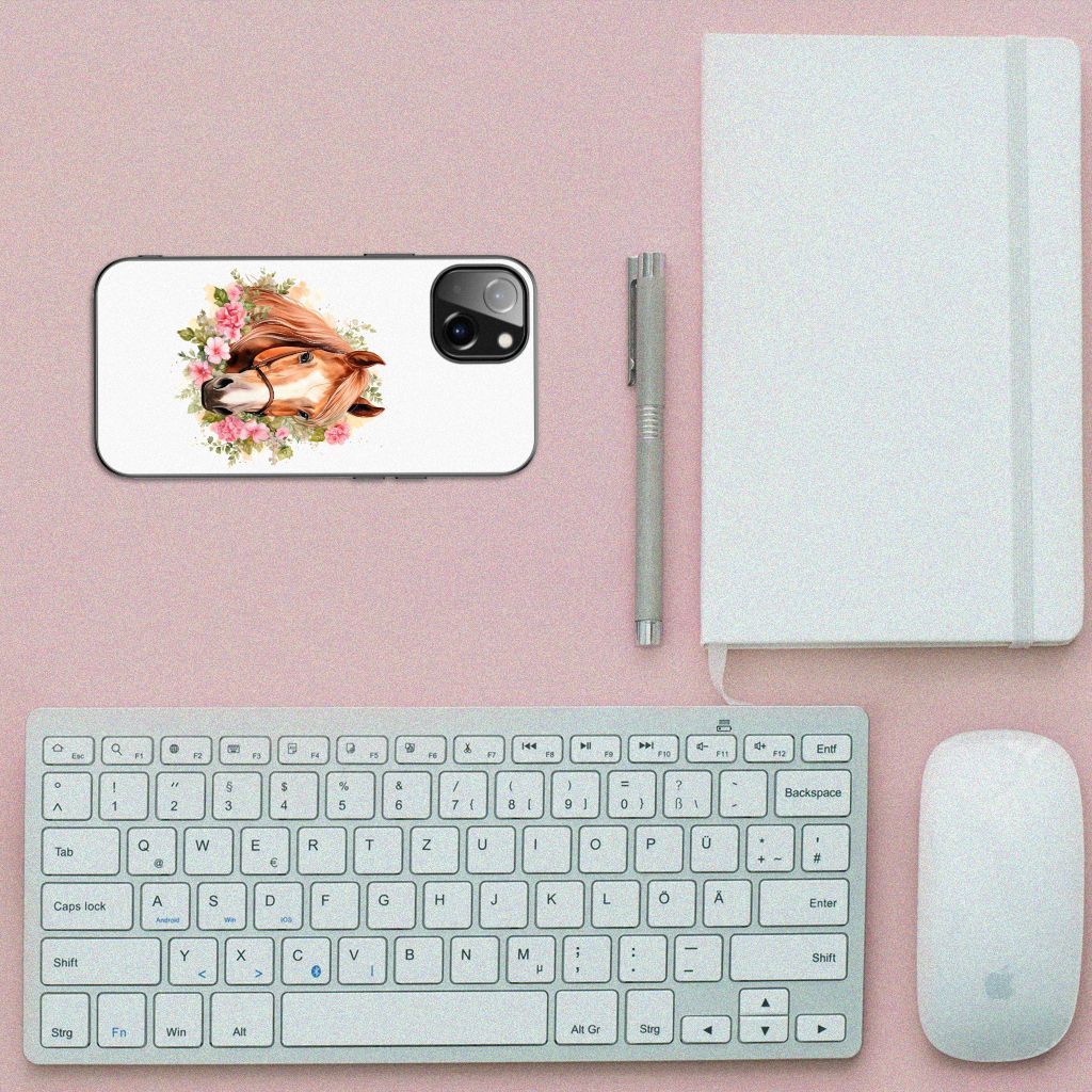 Dierenprint Telefoonhoesje voor Apple iPhone 13 Paard B2C Telecom