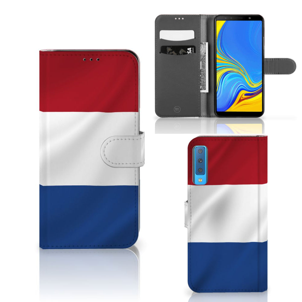 Samsung Galaxy A7 (2018) Bookstyle Case Nederlandse Vlag