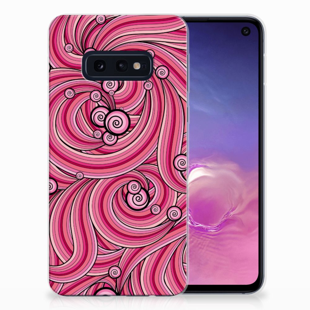 Samsung Galaxy S10e Hoesje maken Swirl Pink