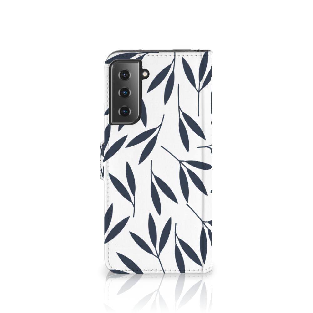 Samsung Galaxy S21 Plus Hoesje Leaves Blue