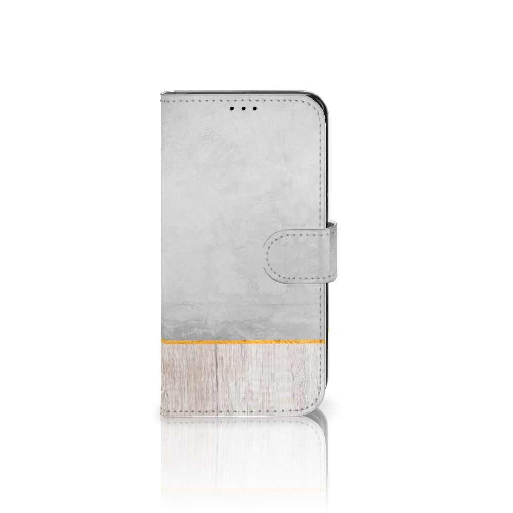 Samsung Galaxy S7 Edge Book Style Case Wood Concrete
