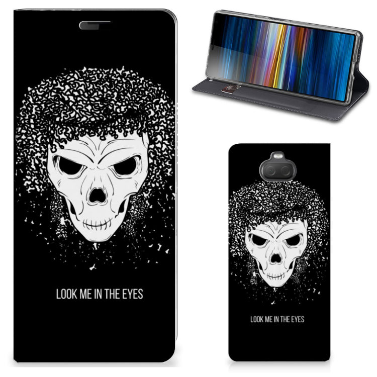 Mobiel BookCase Sony Xperia 10 Skull Hair