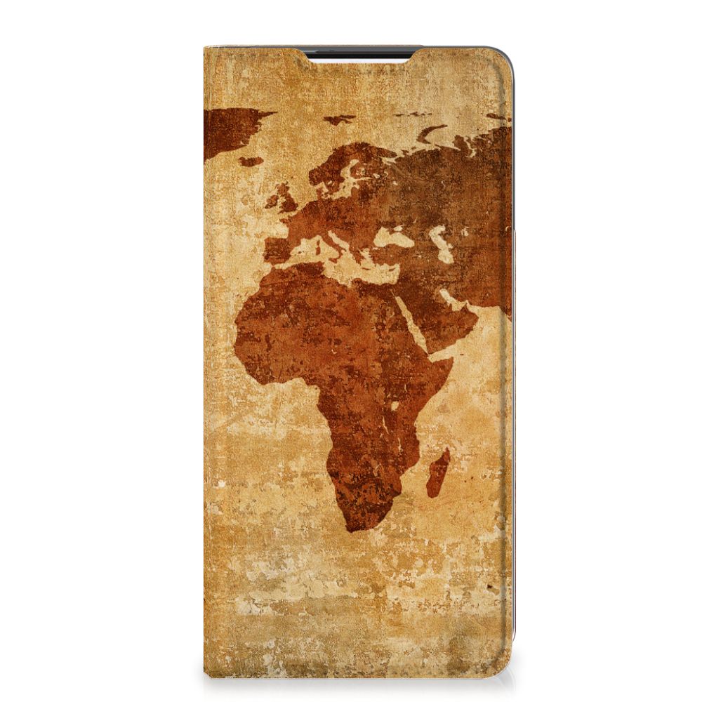 Samsung Galaxy S21 Plus Book Cover Wereldkaart - B2C Telecom