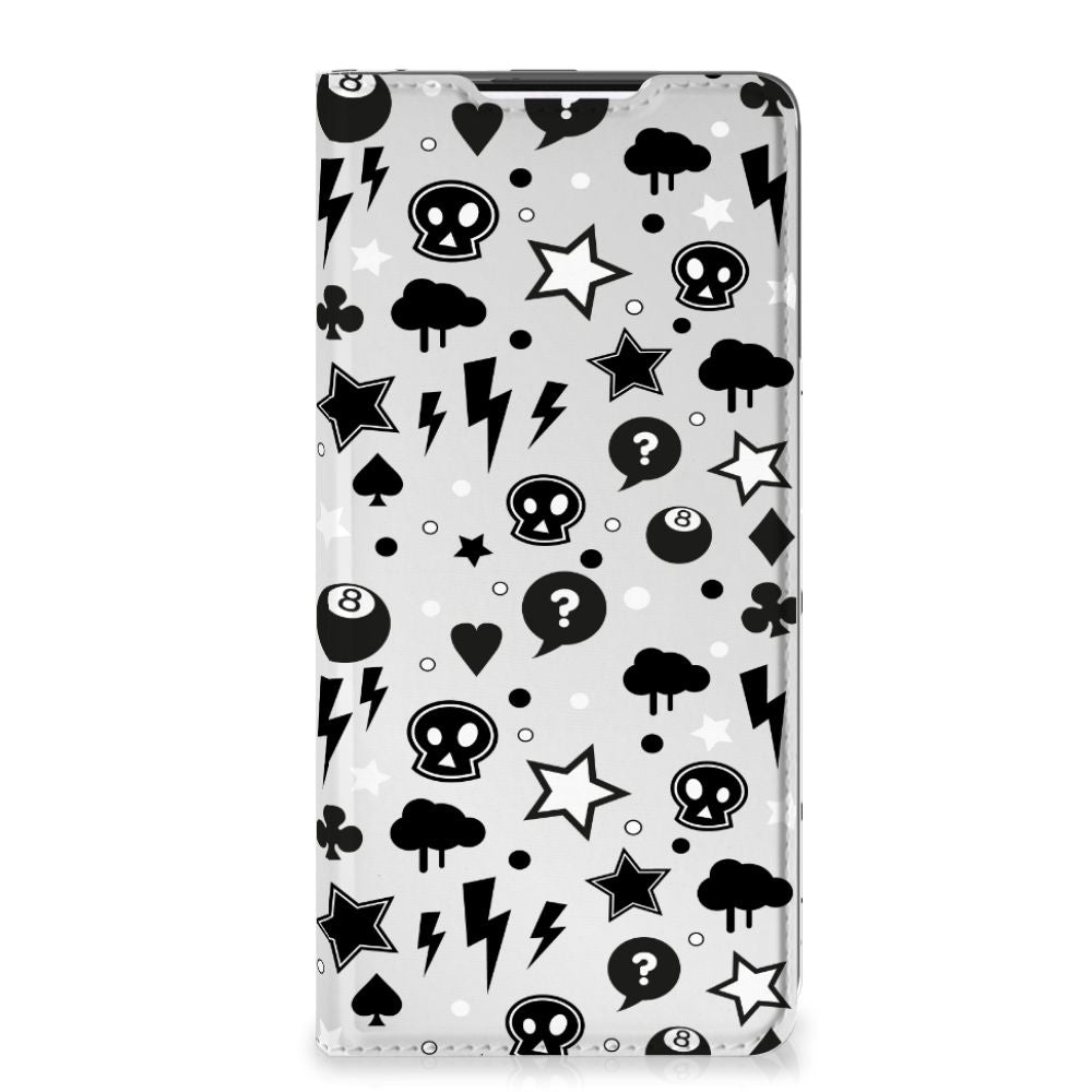 Mobiel BookCase Samsung Galaxy S21 Plus Silver Punk - B2C Telecom