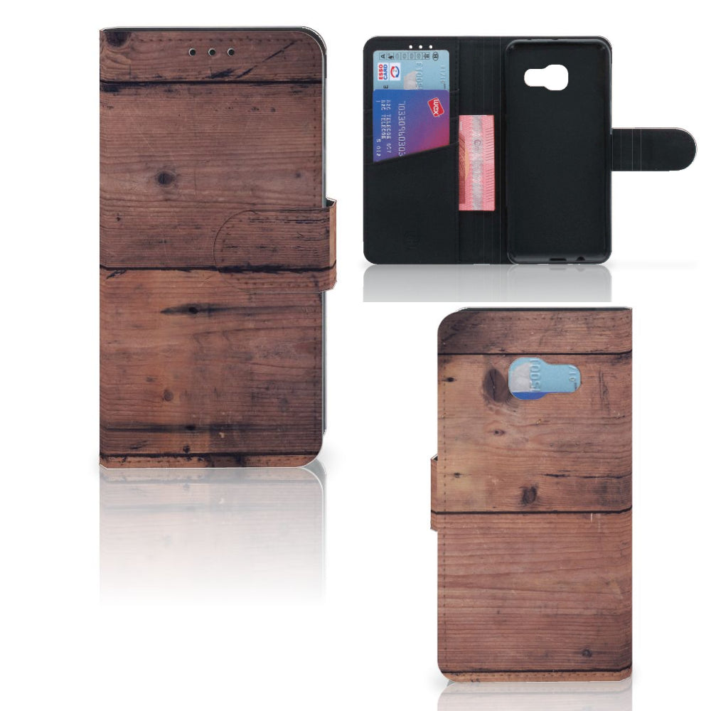 Samsung Galaxy A3 2017 Book Style Case Old Wood