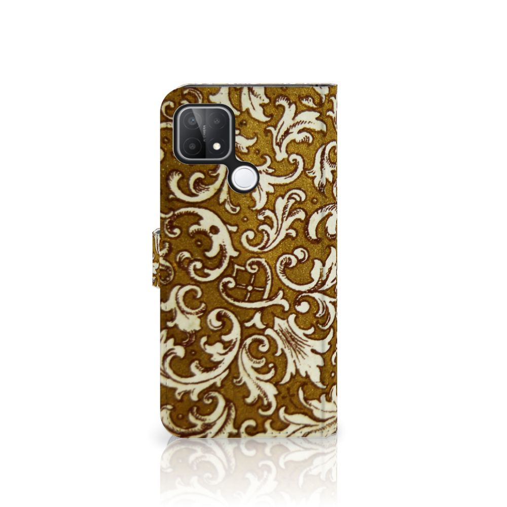 Wallet Case OPPO A15 Barok Goud
