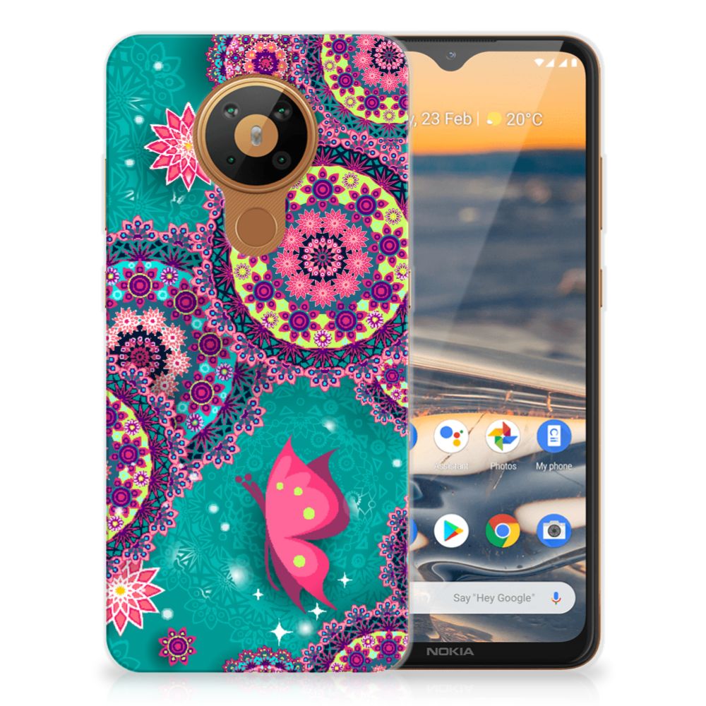 Nokia 5.3 Hoesje maken Cirkels en Vlinders B2C Telecom